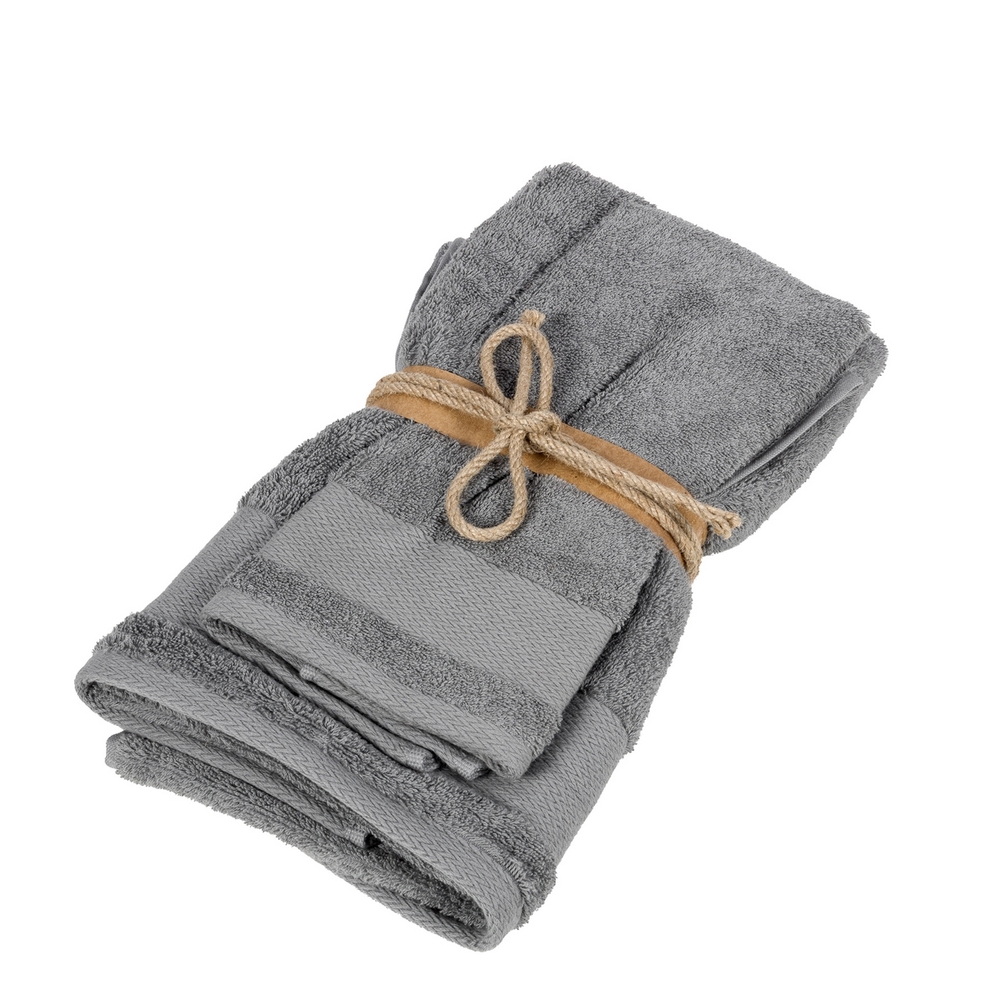 LOSANGHE Set of 2 towel - 40x60 + 60x110 - grey