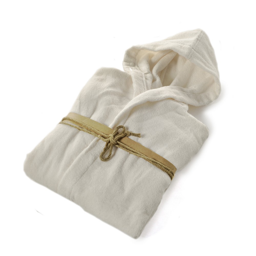 COCCOLA Hooded microcotton bathrobe  PANNA L